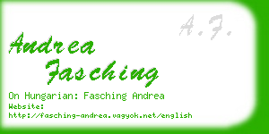 andrea fasching business card
